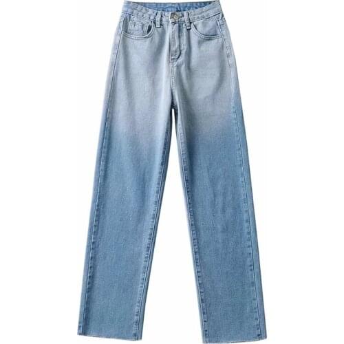 DOUJILI Women Jeans Pants High Waist Pockets Buttons Zipper Long Trousers Fashion Female Pants