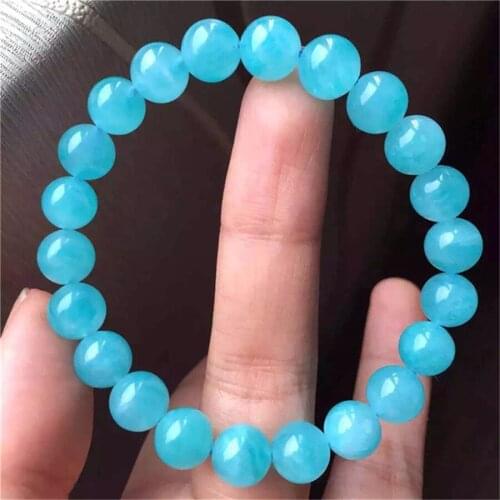 10mm Genuine Mozambique Green Natural Amazonite Bracelets Stretch Round Bead Crystal Bracelets For Women Men