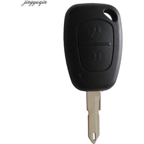 Jingyuqin 10pcs 2 Buttons Remote Key Case Fob Replacement Empty Key Shell For Renault Traffic Master Vivaro Movano Kangoo