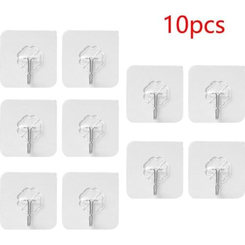 10 Pcs Wall Hanger Hook Suction Cup Adhesive Wall Vacuum Sucker Heavy Bathroom Transparent Load Rack Stainless Steel Hangers