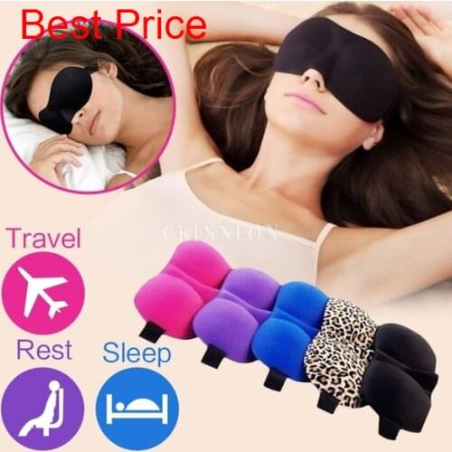 500Pcs/Lot 3D Eye Mask Soft Nap Cover Blindfold Sleeping Eye Shade Blinder Eye Patch Sleep Goggles for Travel
