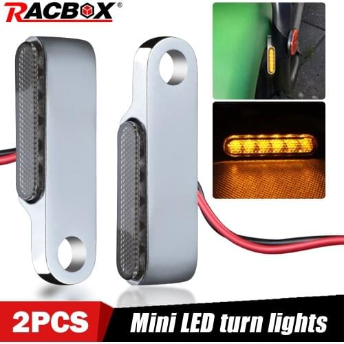 2 Pcs Motorcycle Signal Lamp Black White Mini Led Light Indicators Turn Signal Light Universal Flashing Amber Light 12V 8mm