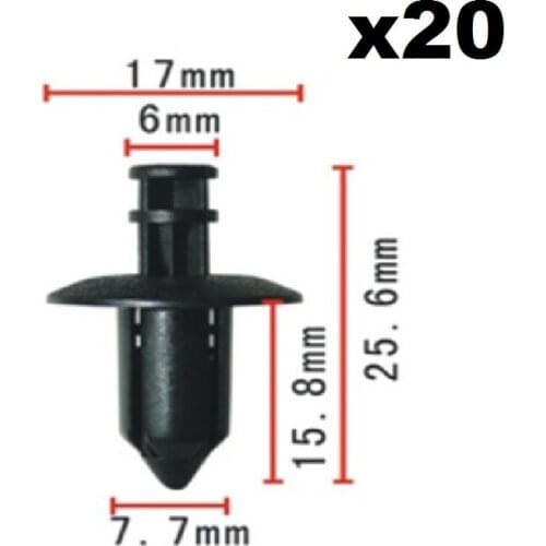 20pcs For Volvo C70 / S40 / S60 / S80 / V50 / V80 OEM 07-14 XC90 Front Bumper Grille-Support Clip 3533394