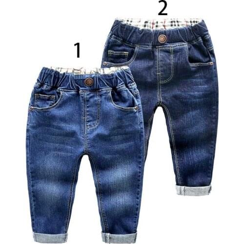 2021 Children Pants Boys Jeans Spring and Autumn Cotton Bottom Kids Clothes