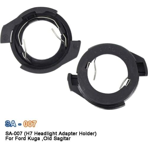 2pcs H7 LED Headlight Bulbs Holder Adapter Base deck Bracket adapter For Kuga, Old Sagitar