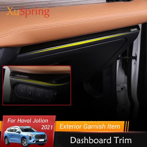 Car Center Control Edge Trim Console Bands Stickers Cover Accessories Interior Styling For Haval Jolion 2021 2022