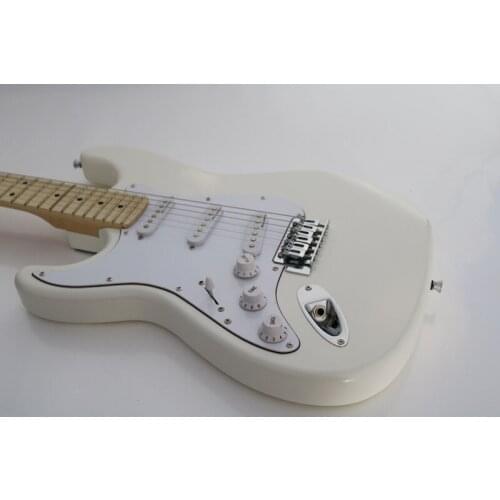 Custom backhand white electric guitar, maple neck, white guard plate, provide customized, free delivery