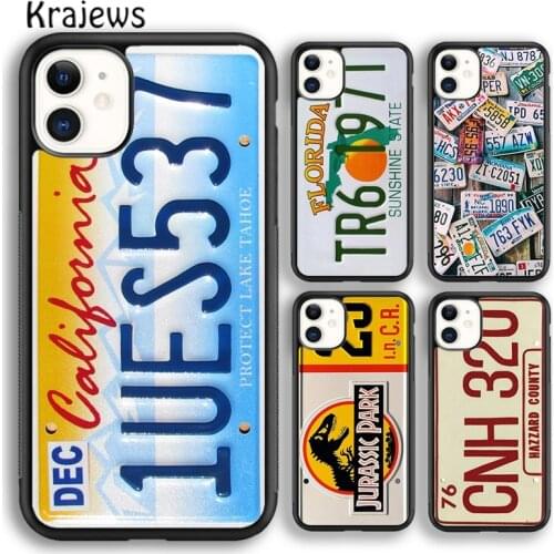 Krajews Jurassic Park Jeep License plate Supernatural Phone Case For iPhone 5s 6s 7 8 plus X XS XR 11 12 pro max Samsung S9 S10