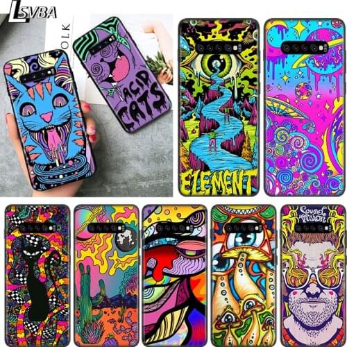 Colourful Psychedelic Trippy Art For Samsung Galaxy S21 S10 S10E S9 S8 S7 S6 Edge Note 8 9 10 20 Plus Ultra Pro Soft Phone Case