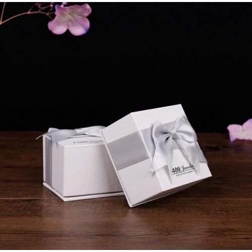 Competitive price Custom white recycled paper cardboard lid and base rigid gift box for jewellery packaging ---DH11769