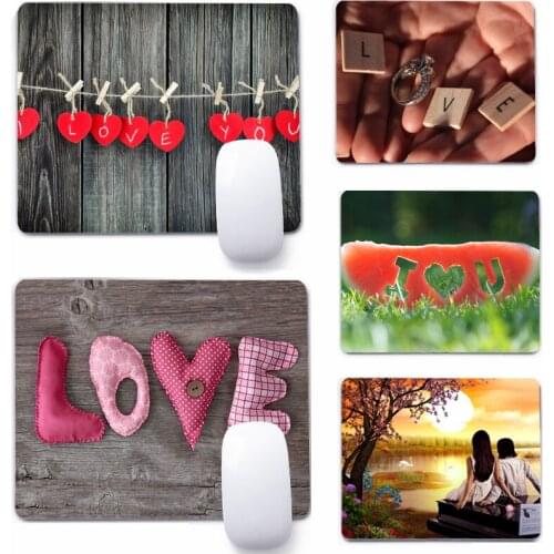 Love Heart Art 22x18cm Mouse Pad Computer Small Mouse Non-slip Pad Desktop Keyboard Pad Office Mouse Mat