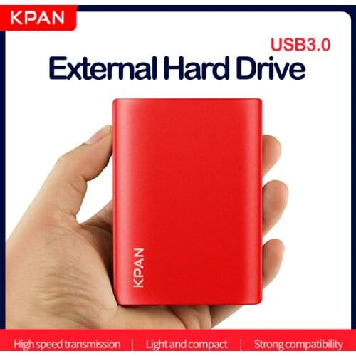KPAN Metal Case 2.5" HDD Red USB3.0 portable Externo Disco Duro 1TB Storage capacity For PC Laptop Xbox One PS4 PS5 Mac macbook