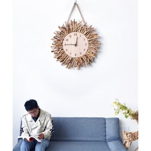 Creative Modern Wall Clock Silent Art Wooden Nordic Design Clock Mechanism Large Bedroom Reloj De Pared Home Decoration BW50WC