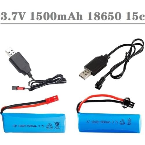 3.7V 1500mAh 18650 Li-ion Battery Remote Control helicopter Airplanes Car Boats Train Trucks Guns toys Battery Parts and Charger