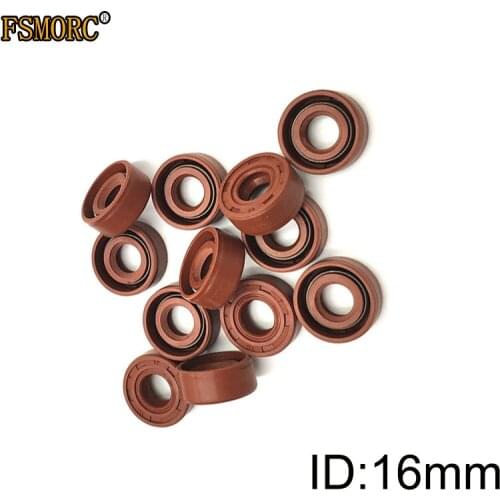 FKM Shaft Oil Seal TC-16*24/25/26/27/28/29/30/32/35/40*4/5/7/8/10/12 FPM Covered Double Lip With Garter Spring