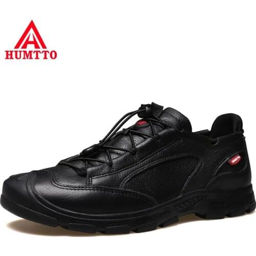 HUMTTO Leather Hiking Shoes for Men New Climbing Sneakers Mens Waterproof Sport Trail Walking Safety Outdoor Trekking Boots Male