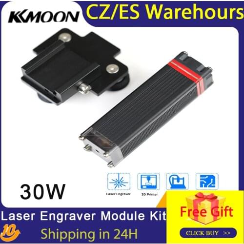 30W Laser Engraver Module Kit 8pcs Fixed Lens Laser Cutter Head Set with Blue Laser Diode TTL for NEJE Master Series / Arduino