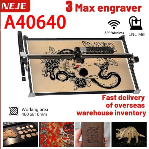NEJE Master 2S Max 40W Laser Engraver CNC Laser Engraving Cutting Machine 460*810 mm 32-bit Motherboard LaserGRBL(LightBurn)