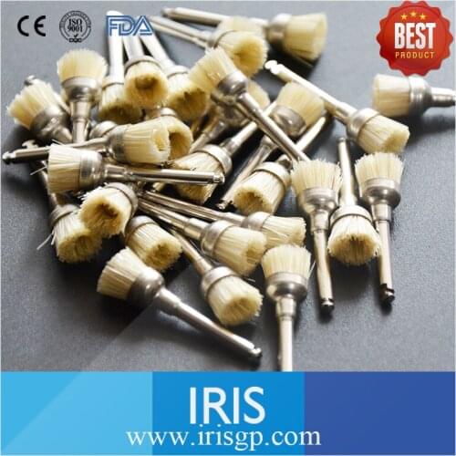 New 100 pieces Dental Prophy Brush Cup With Handle Bristle Nylon Polisher For Dental Jewelry Metal Polishing Tools