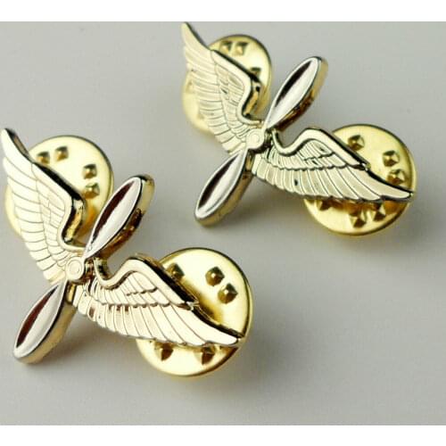 Pair U.S. Army Pilot Collar Lapel Pins Badge Military Store