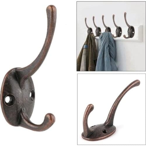 Alloy Vintage Wardrobe Hook Bathroom Coat Single Red Hook Bronze Hardware Hook