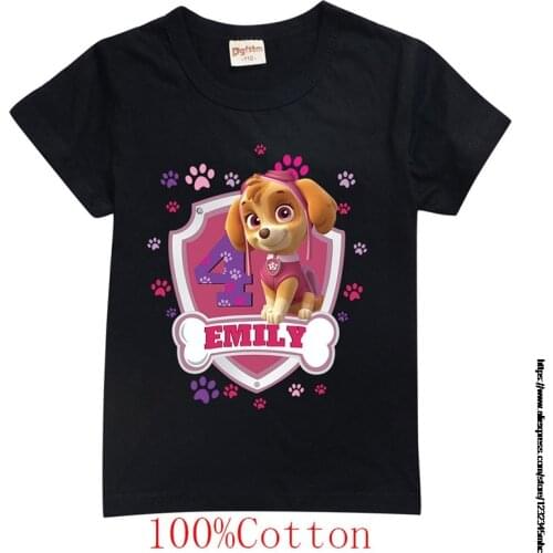 Boys Sports Clothes Anime Shirt Kids Cartoon TShirts Short Sleeve PAW PATROL Tops Baby T-shirt Girls Tees Camisetas