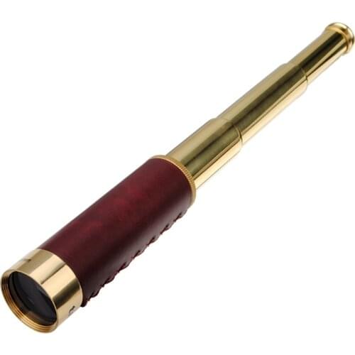 Pirates of The Caribbean 25x30 Telescopio Monocular Telescope Optics Spyglass Nautical Brass Maritime Outdoor Camping Genuine