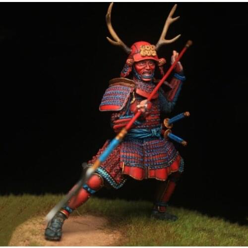 Tragic Hero Sanada Yukimura Japan Sengoku Warrior Tin Metal Ancient Soldier Model DIY Figurines Special Restaurant Collection