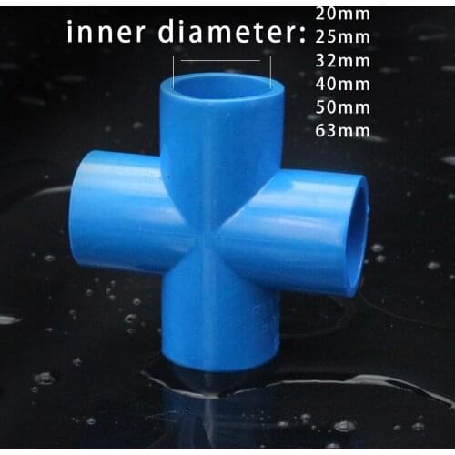 PVC water supply pipe fittings joint Pipe Cross connector Industry Water Pipe joint Adapter Water Supply and Drainage Fittings