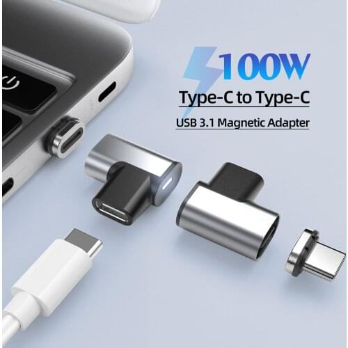 High Quality 100W USB C Magnetic Adapter 24Pins USB PD Fast Charging Type C Magnet 10Gbs Data USBC Connector For MacBook Pro Air