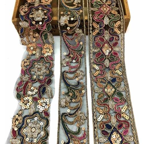 Gold laceclothing accessoriesmesh embroidery lace fabric ribbon lace ribbon trim