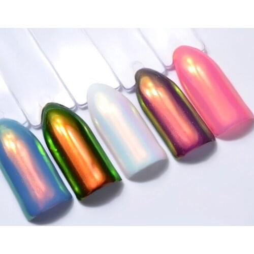 0.2g/ Box Neon Nail Glitter Powder Holographic Unicorn Chrome Mermaid Pigment Manicure Dust Nail Art Decorations