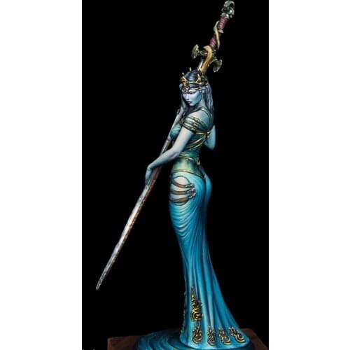 1/24 75mm Resin Model figure GK Lady of The Lake Female vampire Fantasy theme Unassembled and unpainted kit