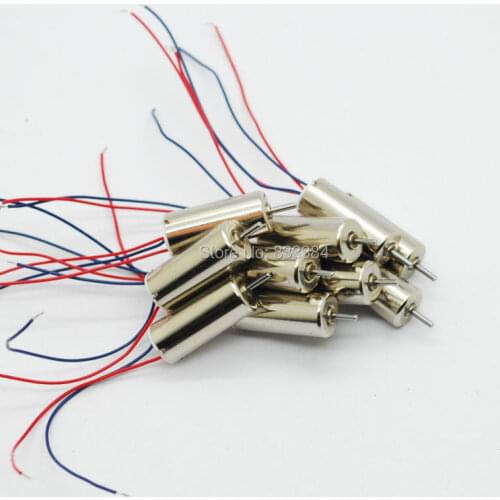 10pcs 7x16mm DC Coreless Motor shaft Dia 1mm 4.2V 120mA 46500RPM High speed motor RC Helicopters Motor