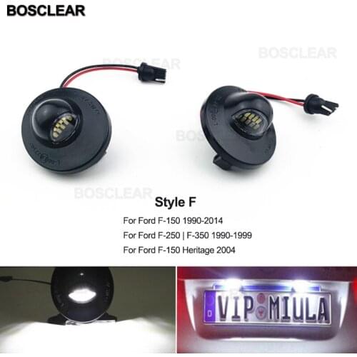 2PCS For Ford Fiesta JA8 Focus S-MAX C-MAX Mondeo Kuga Galaxy Car Led License Plate Light Lamp for ford Lincoln MKS/MKT/MKZ/MKX