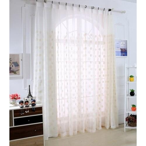 2019 Curtains Korean Tulle Window Embroidered Voile For Feeling Sheer Curtain For Bedroom Living Room Drapes