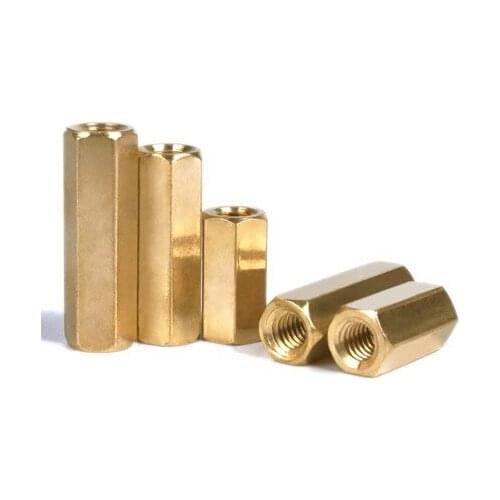 5pcs M3 hollow hexagon copper column screws machine box double pass screw isolation post nut pillar bolt opposite 5mm length