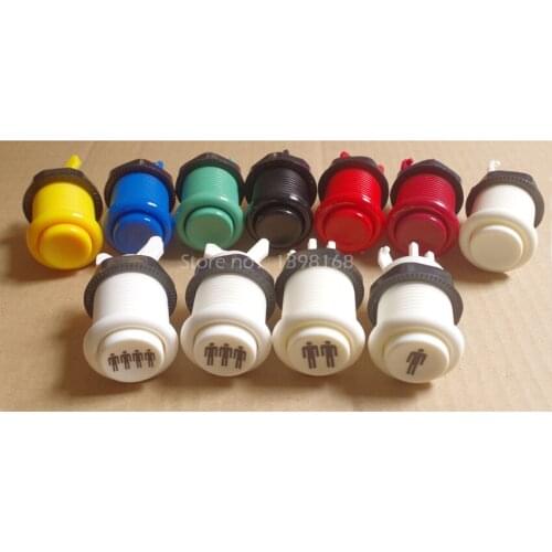 50 pcs Neo geo HAPP style Arcade Push Button American start button Durable Multicade MAME Jamma Game Long Switch Mult-color
