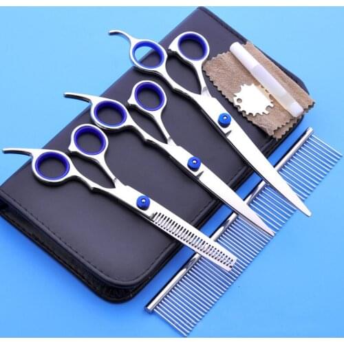 AHUAPET Curved Scissors Dog Grooming Kit Dog Grooming Dog Scissors Honden Verzorging Schaar Hond 6/7 Inch Pet Scissors E
