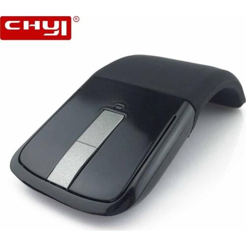 CHYI Foldable Arc Touch Roller Wireless Mouse Slim Optical Computer Gaming Mice With USB Receiver For Microsoft PC Laptop