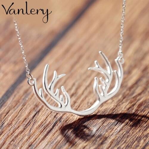 Bohemian Vintage Long Deer Antlers Necklaces For Women Charm Choker Necklace Boho Jewelry New Christmas Gifts