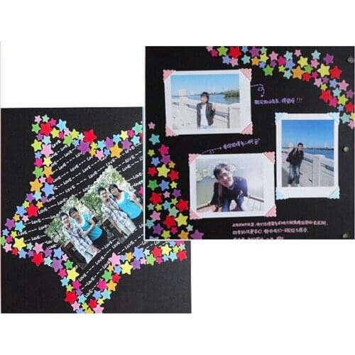 Heart Star Paper Sticker DIY Photo Album Decoration Sticker Scrapbooking diary kawaii stationery For Girls 6Pcs/lot