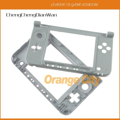 ChengChengDianWan 2pcs/lot Replacement white Housing Middle Frame For 3D XL Shell Middle Frame For 3ds xl