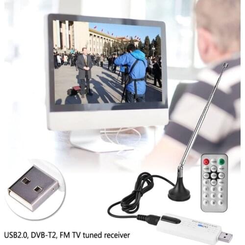 Digital Satellite DVB TV Stick Tuner with T2 Antenna Remote Control Recording Formats H D USB TV Receiver DVB-T2/DVB-T/DVB-C