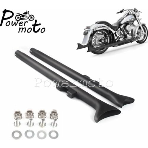 For Harley Touring Street Glide Electra Glide Road Glide Road King 1995-2016 33" Steel Fishtail Exhaust Muffler Header Pipes
