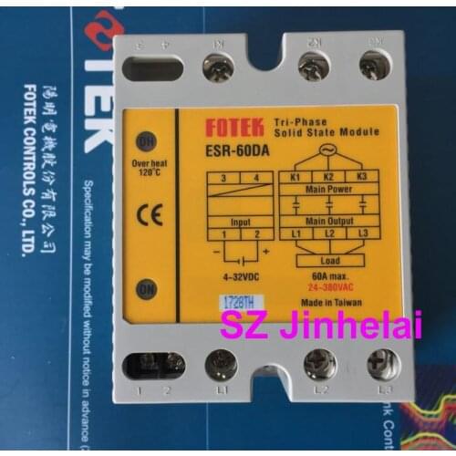 FOTEK ESR-60DA Authentic original 3-Phase Solid state module 60A 24-380VAC 4-32VDC
