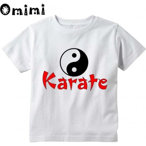 Boys/Girls Karate KICK MMA SHOTOKAN Design T Shirt Kids Great Casual Short Sleeve Tops Childrens Funny Japanese Kanji T-Shirt