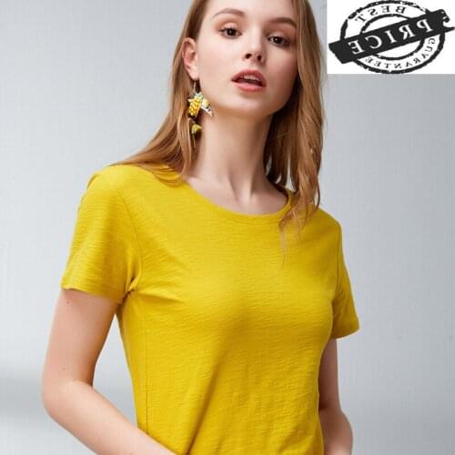 Cotton Basic 100% T Shirt Women Summer New Oversized Solid Tees 2a Color Casual Loose Tshirt Korean O Neck Female Tops Pphaa