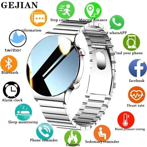 GEJIAN Luxury Smart Watch Men IP68 Waterproof smartwatch Mens Bluetooth Call For Android ios Music Player 2021 New Fitness Watch