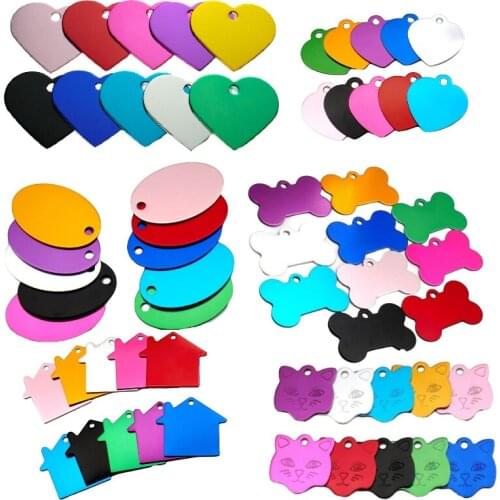 Wholesale 20PCS Dog Tag Name Plate Pet ID Tag Personalized Cat ID Tags Collar Accessories Pet Pendant Personalized Customized